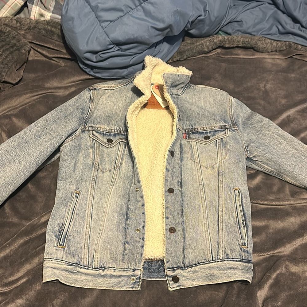 Levi’s Men’s Denim Sherpa Trucker Jacket Small S